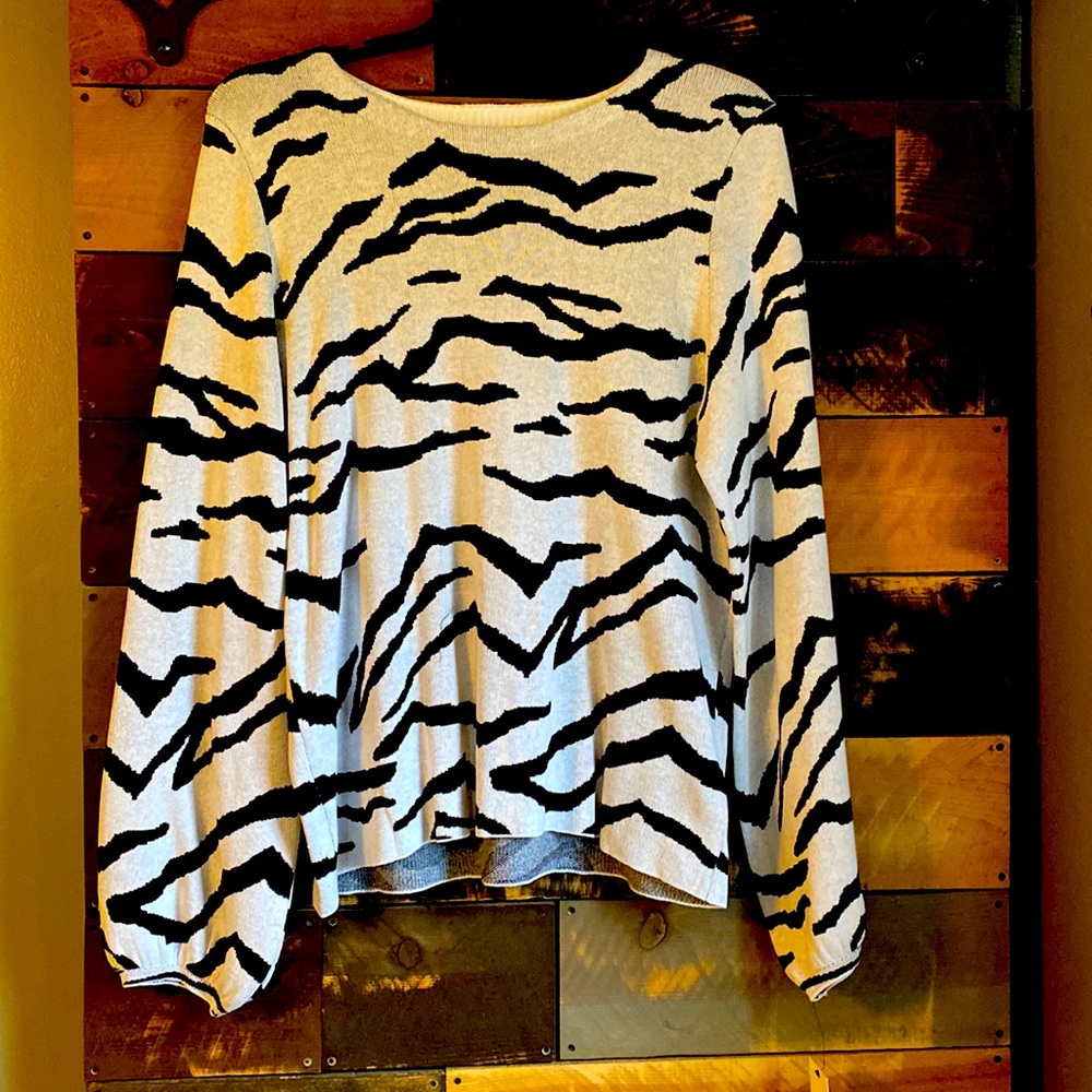 Zebra pattern sweater top